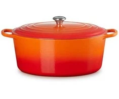 Virtuvinė Indų Rinkinys - Le Creuset Signature Keptuvė 40cm 13.9L Emaliuotas Ketaus Raudona