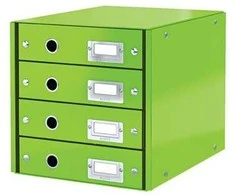 Leitz CS 4 stalčių konteineris, žalias