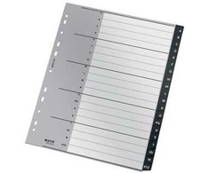 Indeks A4 PP juoda A-Z(int) 20cz. Leitz