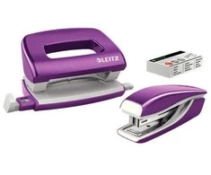 Leitz Segiklis Mini WOW segiklis ir skylių perforatorius violetinis 55612062