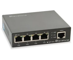 Šakotuvas Level One Carruzzo LevelOne GEP-0523 tinklo komutatorius Gigabit Ethernet (10/100/1000) Maitinimas per Eternetą (PoE) Juoda