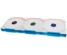 Lian Li UNI FAN TL Wireless LCD korpuso ventiliatorius, ARGB, PWM, 3er-Pack su valdikliu- Reverse Blade, 120 mm, baltos spalvos