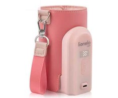 Lionelo Thermup Go Evo mobilus buteliuko šildytuvas, rožinis