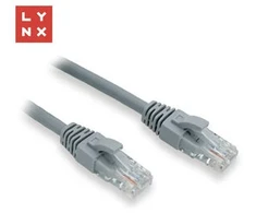 LYNX UTP jungiamasis kabelis Cat6, PVC, 1m, pilkas (pakuotėje 10 vnt.)