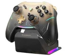 Machenike G5Pro Premium Edition Wireless Game Controller with Charging Station - Juodas and Gold