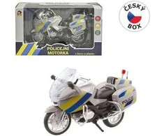 MaDe 95807 - Policijos motociklas, metalinis, 18 cm, sidabrinis