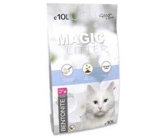 Placek Smiltis kaķu tualetēm - Magic Litter Bentonite Ultra Baltas, 10 l.