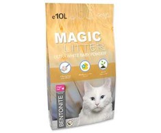 Placek Kačių kraikas – „Magic Litter Bentonite Ultra Baltas“ kūdikių pudra, 10 l.