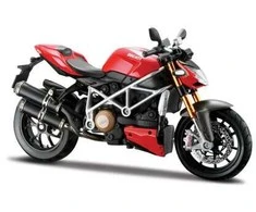 Lietuviškas modelis - Maisto Ducati Mod Streetfighter S 1:12 mastelis Raudona