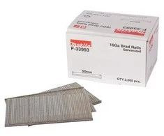 Makita Smeigės 1,6X50mm 16ga 2000vnt. AF600, GF600 F-33993 Smeigės 1,6X50mm 16ga 2000vnt. AF600, GF600