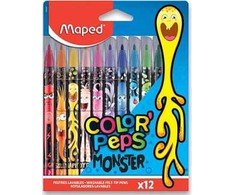 Flomasteriai MAPED ColorPeps Monster, 12 sp.