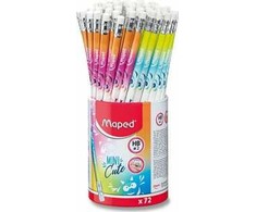 Maped Mini Cute Hb pieštukai su trintuku, 12 vnt.