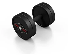 Marbo Sport Gumuotas hantelis Marbo - 10 kg, juodas