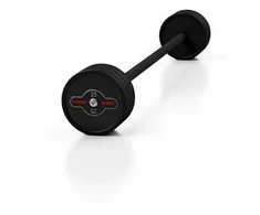 Guminė štanga tiesi, 25 kg, juoda, kilimėlis - Marbo Sport