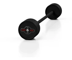 Gumuota tiesi štanga 40 kg, juodas kilimėlis - Marbo Sport