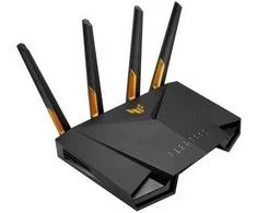 Asus belaidis „Wifi 6 AX4200“ dviejų dažnių gigabito maršrutizatorius | TUF-AX4200 | 802.11ax | 3603+574 Mbit/s | 10/100/1000 Mbit/s | Ethernet LAN (RJ-45) jungtys 4 | Palaikomas tinklelis | MU-MiMO Taip | 3G/4G duomenų bendrinimas | Antenos tipas: išorinė | 1 x USB 3.2 Gen 1 | 36 mėn.
