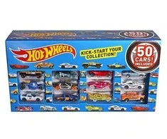 Mattel Hot Wheels CGN22 – 50 lietinių transporto priemonių rinkinys 1:64 masteliu, ypač didelis dovanų rinkinys, po 50 žaislų, atsitiktinis pasirinkimas, nuo 3 metų