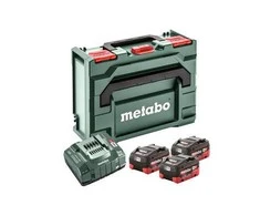 METABO AKUMULIATORIŲ RINKINYS 3 x 5,5Ah LIHD + ASC 30-36 V Įkroviklis + METALOC DĖKLAS