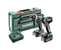 METABO.Rinkinys COMBO 18V 2.9.2 (BS 18 L BL + SSW 300) 1x5,2Ah 1x2,0Ah METABOX