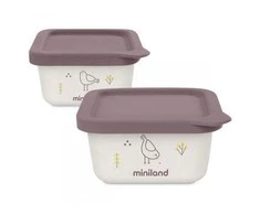 Miniland Eco Friendly Pojemniki hermetyczne ECO-friendly 2x400 ml - Pisklę