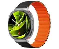 Mobile Origin Easy Strap magnetinis dirželis Galaxy Watch 8 juodas/oranžinis