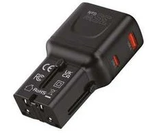 Įkroviklis Mobile Origin 35W Travel Adapteris, EU/US/UK/AU PW25, juodas