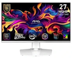 Monitorius MSI MAG 272QPW QD-OLED X28 - 280Hz | QHD | QD OLED | 26,5" | 0,03ms | HDR400 | USB-C
