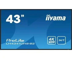 Monitorius IIYAMA LH4341UHS-B2 43 colių 3840x2160 4K UHD IPS skydelis 1precent Haze Landscape ir portreto režimas Garsiakalbiai 2x 10W VGA 3x HDMI 500cd/m2