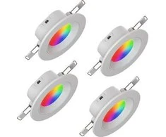 Nanoleaf Essentials Smart Downlight - oświetlenie punktowe (4 sztuki) (technologia Matter, Wi-Fi)