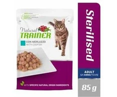 None Natural Trainer Cat Sterilised Codfish konservai katėms su menke 85g 12vnt