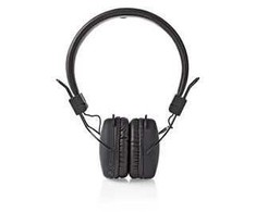 Nedis HPBT1100BK - Ausinės - su lankeliu ant galvos - Music - Juodas - Dvipusės - Track < - Track > - Volume + - Volume -
