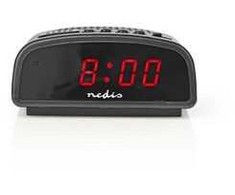 Stalinis laikrodis Nedis CLDK008BK LED su snaudimo funkcija be radijo, juodas