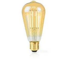 Nedis LBDE27ST64GD1 LED lempa Labai šilta šviesa, Šiltai balta 2100 K 4.9 W E27 F