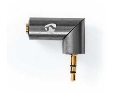 Nedis Stereo audio adaptér jack 3.5 mm (M) - jack 3.5 mm (F) pilka