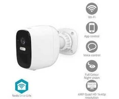 Kamera zewnętrzna Nedis Smartlife Wifi, IP66 czujnik ruchu, night vision, balta