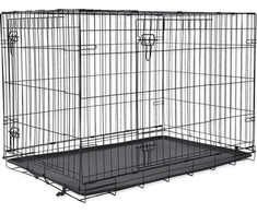 Šuns narvas - Placek vielinis šuns narvas / Dvigubos durys / 106 x 69 x 77 cm