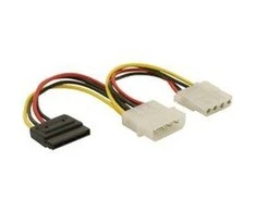 Profix Nezatříděno Maitinimo adapteris Molex 4 kontaktų samec su SATA 15 kontaktų + Molex 4 kontaktų samice