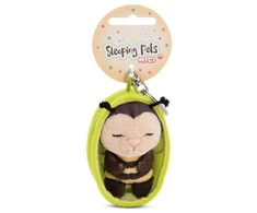NICI Žalias klíčenka spící Včelka + zelený košík 12 cm