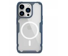 Dėklas Nillkin Nature Pro armored case with MagSafe skirtas iPhone 15 Pro Max - mėlynos spalvos