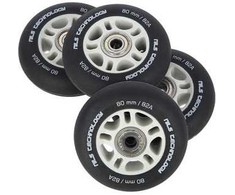 Ratukai riedučiams Nils Extreme 80mm/82A su guoliais, juodi