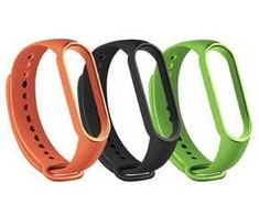RhinoTech straps for Xiaomi Mi Band 6 (3-pack juodas, oranžinis, žalias)