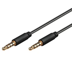 Kabelis PremiumCord Jack 3,5mm - Jack 3,5mm 1m juoda (kjack4mm1)