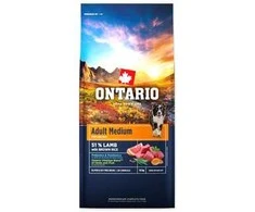 Ontario Adult Medium ėriena &amp; Brown ryžiai 12kg