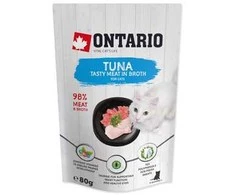 Konservuotas maistas katėms - "Ontario Pouch Tuna in Broth", 80 g