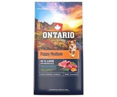 Ontario Puppy Medium ėriena &amp; Brown ryžiai 6.5kg