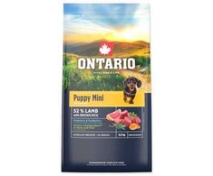 Ontario Puppy Mini ėriena &amp; Brown ryžiai 6.5kg