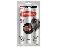 Ontario lazdelės formos skanėstas Jautiena ir Kepenėlės 3x5g