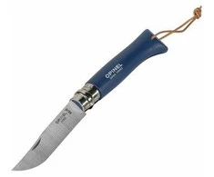 Opinel France Peilis su diržėliu Opinel Colorama 08 Inox Grab mėlynas, su dėklu