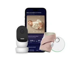 Išmani kūdikio kojinė „Owlet Dream Sock“, rusvos spalvos + Owlet Cam 2 mobili auklė