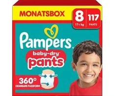 „Pampers Baby Dry Pants XL“ sauskelnės, 17+ kg (117 vnt.)